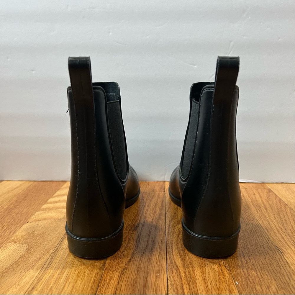 J.Crew Mercantile Chelsea Rain Boots Booties Black Pull On Rubber Size 6 - Picture 4 of 7